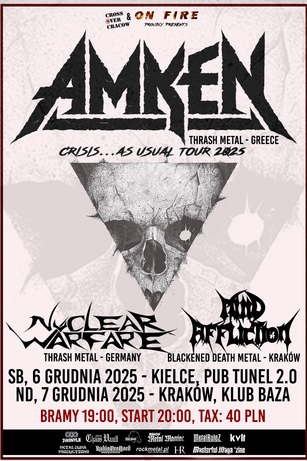 Amken i Nuclear Warfare na koncertach w Kielcach i Krakowie