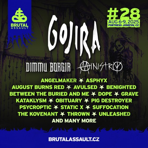 Brutal Assault 2025: Pierwsze Ogłoszenia – GOJIRA, DIMMU BORGIR, MINISTRY oraz Klasyka Death Metalu