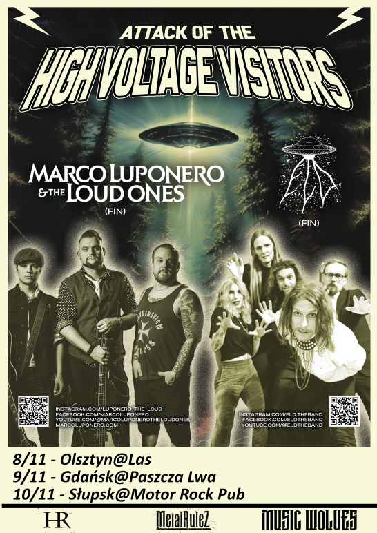 Marco Luponero & The Loud Ones oraz Eld na trzech koncertach w Polsce