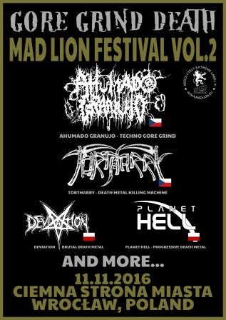 Ahumado Granujo, Tortharry, Deviation i Planet Hell wystąpią we Wrocławiu na Mad Lion Festival vol. 2!