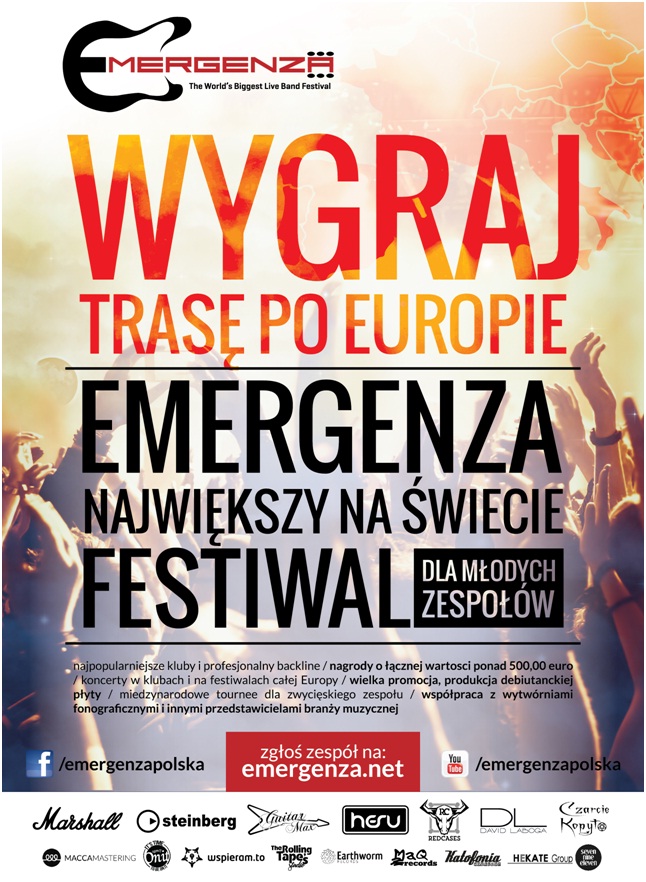 Ruszyły zgłoszenia do kolejnej edycji EMERGENZA FESTIVAL