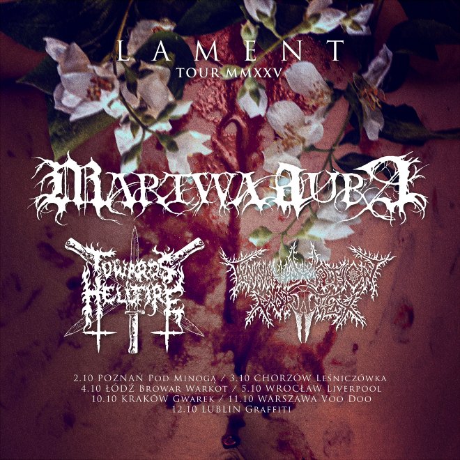 MARTWA AURA, TOWARDS HELLFIRE i ANNIHILATION VORTEX ruszają w trasę Lament Tour MMXXV