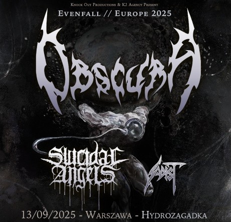 OBSCURA zagra w Warszawie. Towarzyszyć jej będą SUICIDAL ANGELS oraz SADIST