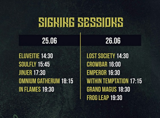 MYSTIC FESTIVAL 2019: Signing Sessions – rozpiska godzinowa