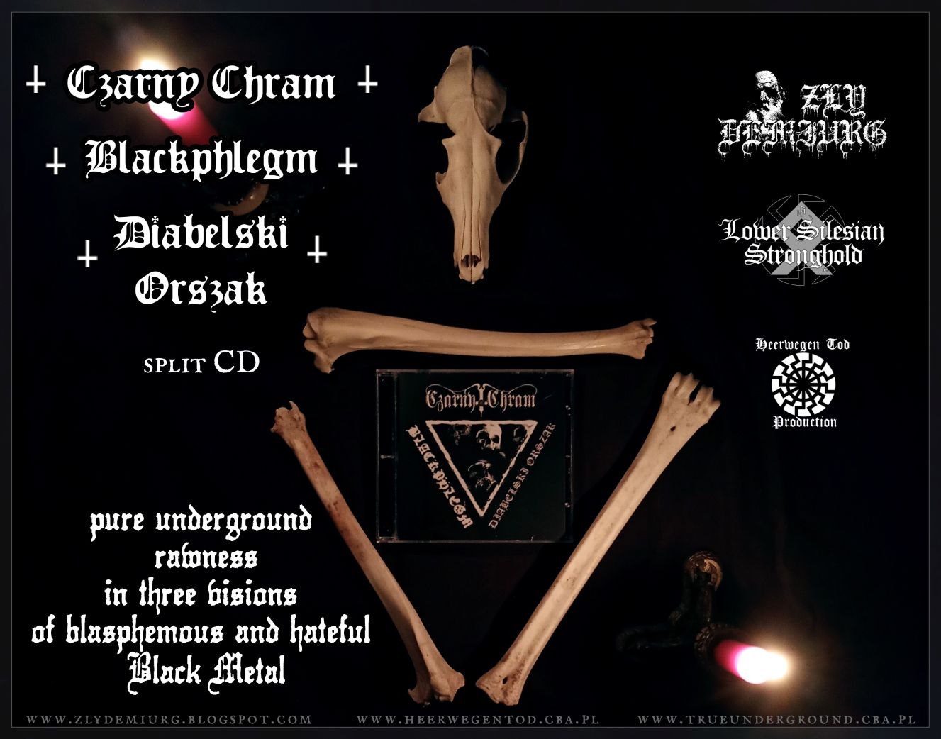 Czarny Chram / Blackphlegm / Diabelski Orszak – nowy split od Zły Demiurg